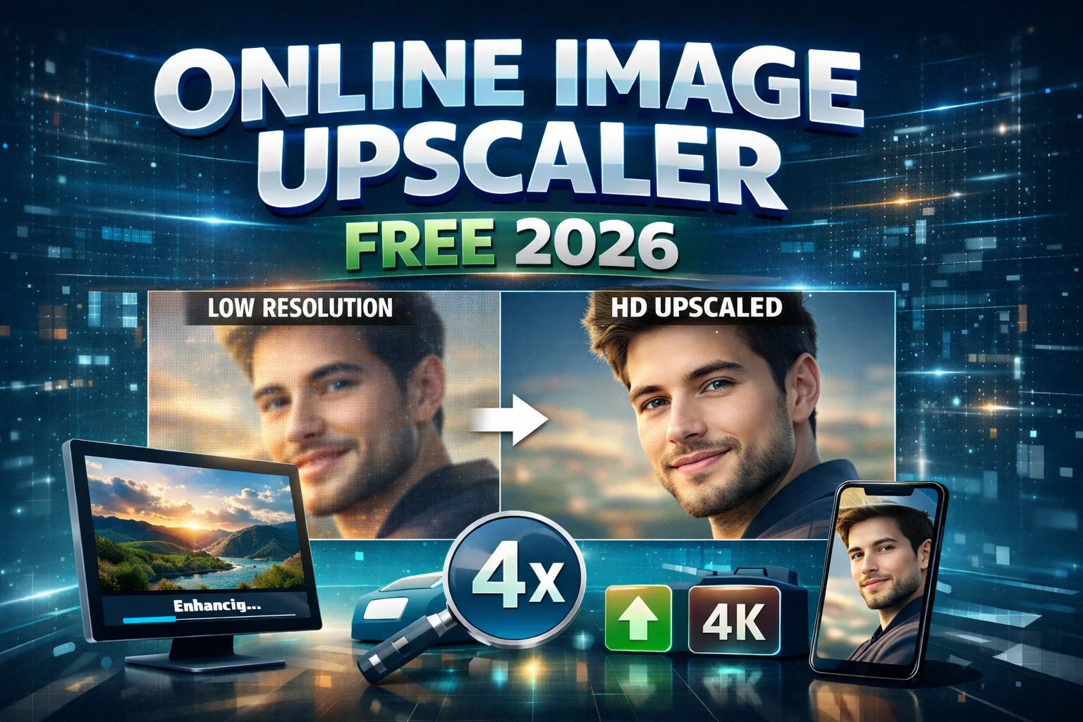 Online AI Image Upscaler Free 2026