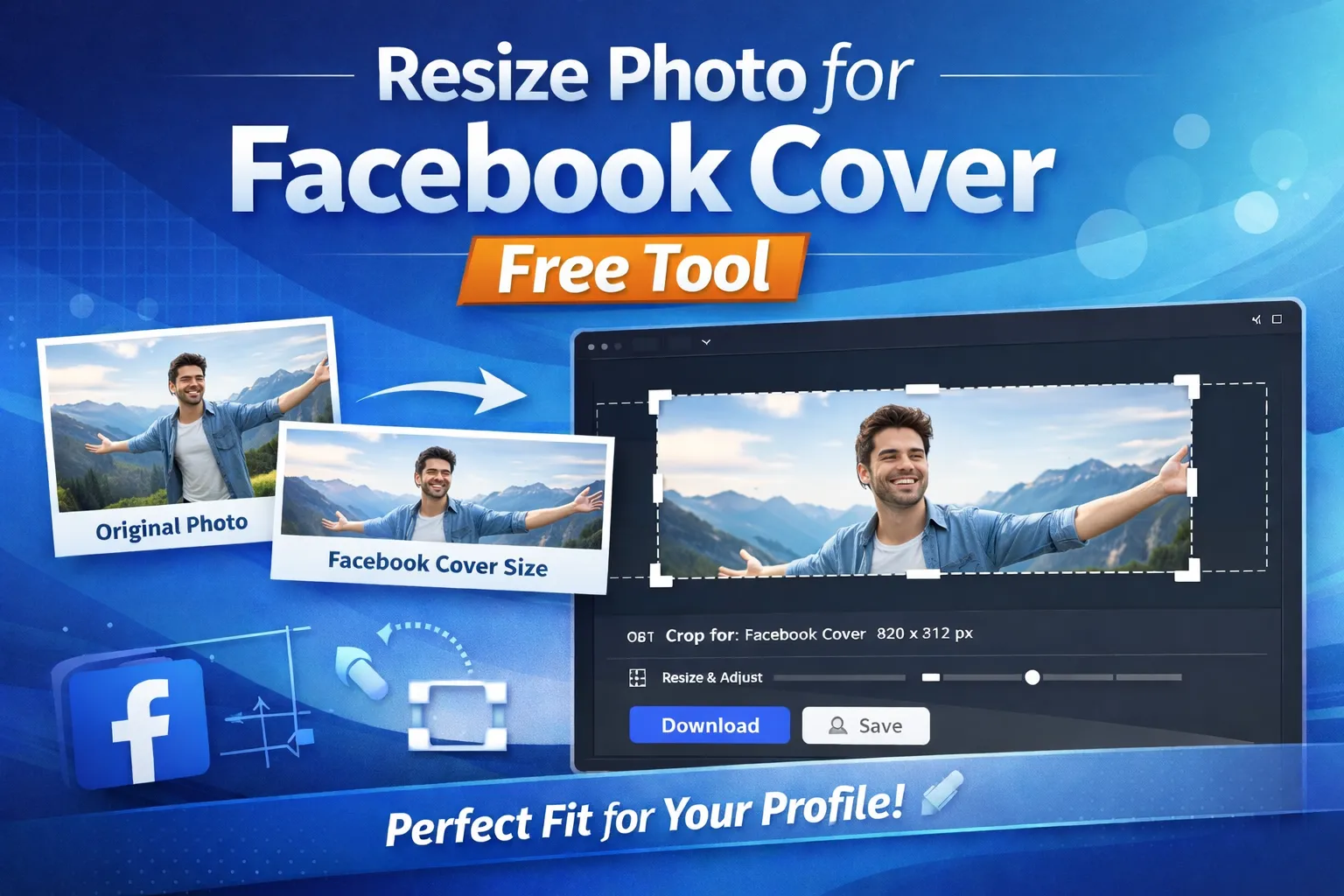 Resize Photo for Facebook Cover Free Tool
